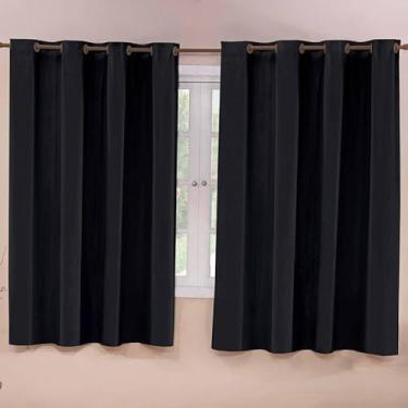Imagem de Cortina Blackout Corta Luz 2,80m x 1,60m - Proteção Solar e Privacidade para Sala ou Quarto (Preta)