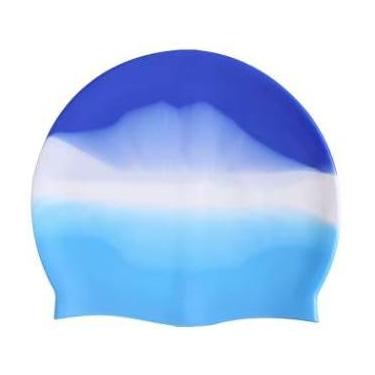 Imagem de Touca NataçãO Adulto，Touca de NataçãO Mergulho HidrogináStica em Silicone(2 unidades,Degradê índigo/azul)