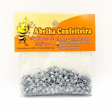 Imagem de Mini Confeito - Estrela Prateada - 15 gramas - Abelha Confeiteira - Ri