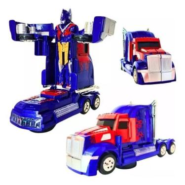 Imagem de Brinquedo Infantil Caminhão Vira Robô Transformers Luz E Som - 99 Toys