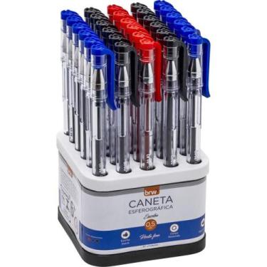 Imagem de Caneta Esferográfica Escrita Fina 0,5MM Escrita AZUL, Preta e Vermelha