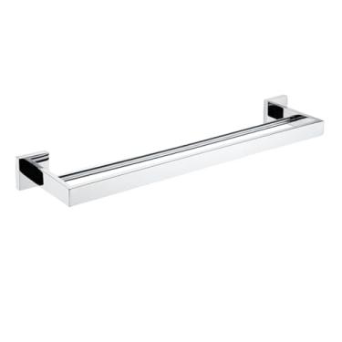 Imagem de Acessórios de banheiro de aço inoxidável Suporte para rolo de papel Toalheiro Prateleira Suporte para escova de vaso sanitário Prateleira de parede cromada Barra de toalha (Toalheiro duplo)