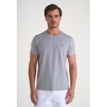 Imagem de Camiseta Manga Curta Slim Lisa Com Elastano - Docthos, 004 cinza claro