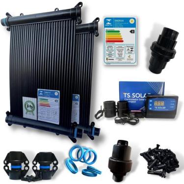 Imagem de  Kit Completo - Aquecedor Solar Piscinas - 24 Placas 3 mt - 21,5m² / 3