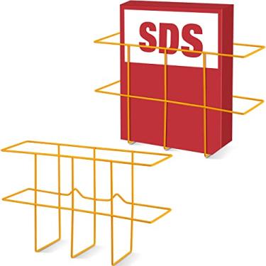 Imagem de Nuenen 2 pacotes de suporte de fichário MSDS para montagem em rack MSDS com 3 anéis de armazenamento para arquivos, revistas, organizador de folhas de livros, exibição de segurança, escritório, casa