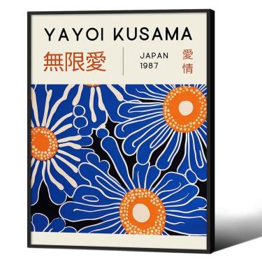 Imagem de Pôster de arte de parede japonesa vintage Yayoi Kusama 30x40cm