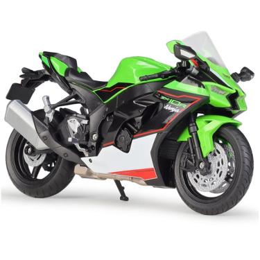 Imagem de Motocicleta modelo 2021 Ninja ZX-10R em metal fundido em escala 1/12