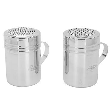 Imagem de Recipientes de Armazenamento de Cozinha Com Tampas Herméticas de Aço Inoxidável e Tampas de Agitador Frasco de Tempero de Aço Saleiro e Pimenteiro Moedor de Pimenta Tempero