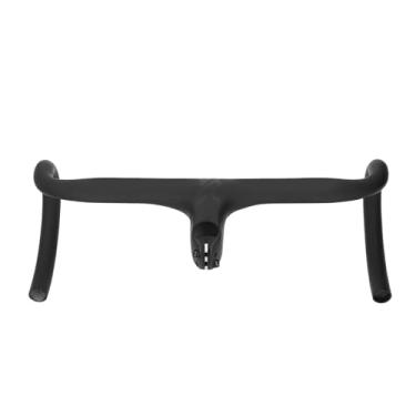 Imagem de Ciclo Local de alumínio leve Liga de alumínio Integrado guidão dobrado para bicicletas de estrada Projeto ergonômico durável APRENHAMENTE APRENDIDADO E CONTROLE 420MM (Tudo preto)