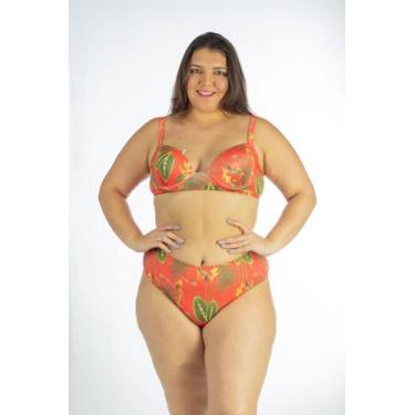 Imagem de Biquíni Plus Size Estampado Asa Delta com Alta Sustentação - 7 MODA PR
