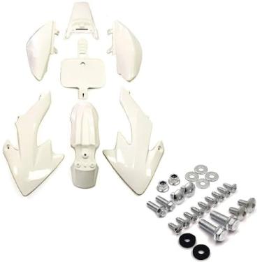 Imagem de NBX- (XFY-BRANCO + XH6011-BOLT) Parafuso de carenagem de plástico branco compatível com CRF XR XR50 CRF50 125CC Dirt Bike