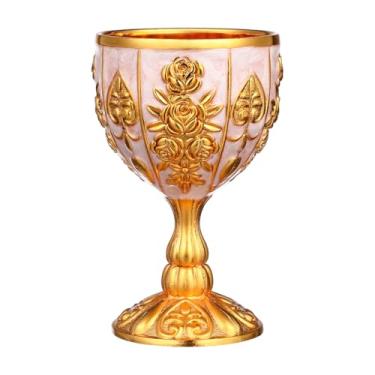 Imagem de 1 Unidade De Vinho Europeu High-end Copos De Tiro Medieval De Feitiçaria Cálice Anti-vinho Canecas Medievais De Água Antigo Em Liga De Zinco Cara Personalidade Rocha