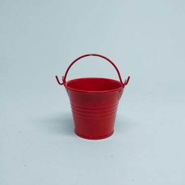 Imagem de Mini Balde Colorido Alumínio C Alça Decoração Lembrancinha, Balde Alum