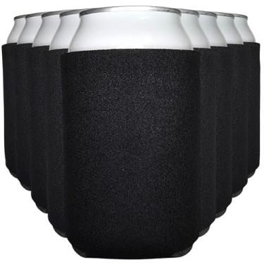 Imagem de TahoeBay Mangas para refrigeradores de lata de cerveja em branco, blanks de sublimação para vinil, simples, dobráveis de espuma, capas para latas e garrafas de refrigerante, suporte de bebida