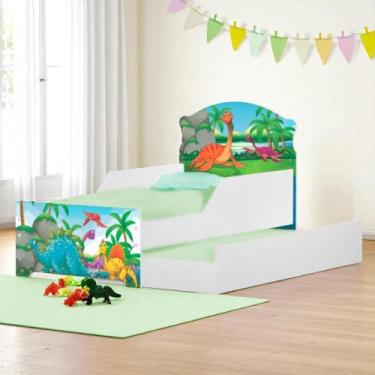 Imagem de Bicama Mini Snap Floresta Dinossauros com Colchões - Mais de Casa