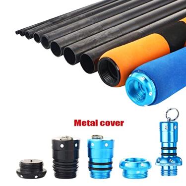 Imagem de Varas de pesca alimentador de carpa vara de pesca fibra de carbono vara de mão telescópica 3,6 m 4,5 m 5,4 m 6,3 m 7,2 m varas de fluxo equipamento vara de pesca telescópica (cor: caneca grande azul, tamanho: 7,2 m)