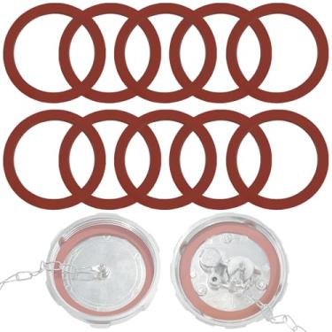 Imagem de LOBIUTIYA Pacote com 10 juntas de tampa de combustível FKM de 3 1/5.1 cm, junta de tampa de combustível compatível com Kenworth T400 T440 T600 T660 T680 T2000 W900 Freightliner Peterbilt 3591620C2