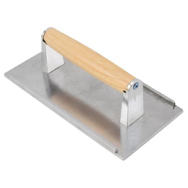 Imagem de KESYOO Meat Press Hamburger Smasher The Burger Smasher Prensa de hambúrguer de alumínio Prensa de hambúrguer Prensa de alumínio Prensa de hambúrguer Pro Grill Burger Smasher Madeira