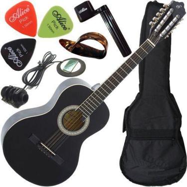 Imagem de Kit Viola Caipira Eletroacústica Com Capa Vs14 Bk Giannini