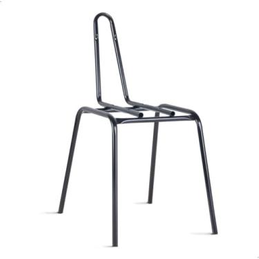Imagem de Estrutura Fixa para Cadeira Secretária, Aço Tubular 7/8", 69 x 52 x 38 cm, Preto