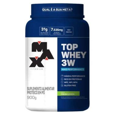 Imagem de Top Whey 3W Mais Performance (900g) Max Titanium, 900g, Fresh Lemon