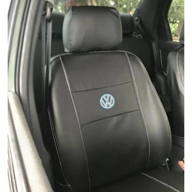 Imagem de capa banco carro 100% couro preto para saveiro 2000 - gj acc