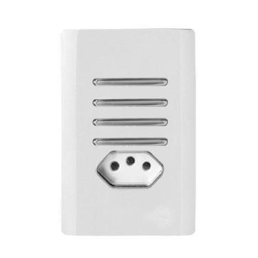 Imagem de Cj Quadruplo Simples + Tomada 10A 4X2 Novara Branco Cromado - Dicompel