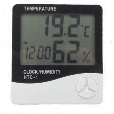 Imagem de Termo-higrômetro Digital HTC1 - Temperatura, umidade e hora - Jiaxi
