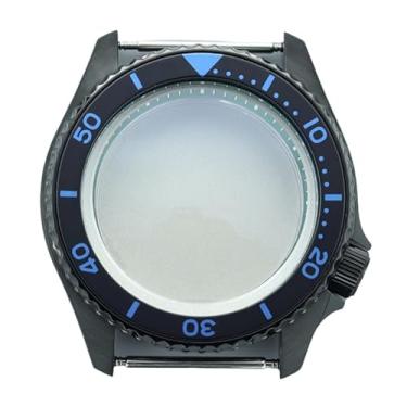 Imagem de FEIYASHI Relógio preto masculino de 42,5 mm, caixa de aço, bisel de cerâmica, vidro de safira para NH35 NH36/34, peças de relógio de coroa 3,8, NH35 NH34/36/38 Movimento + anel capítulo verde 5, Caixa