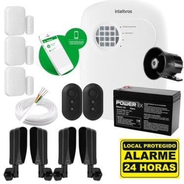 Imagem de Kit Alarme Híbrido ANM 24 NET c/ Sensores de Barreira e Acesso Via App