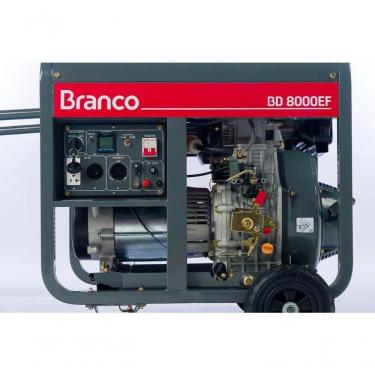 Imagem de Gerador à Diesel 6,5kva Monofásico P. Elét. Bd8000 Ef Branco