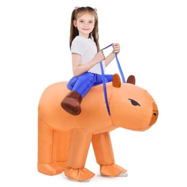 Imagem de Fantasia inflável de capivara Spinosaurus Kids Halloween