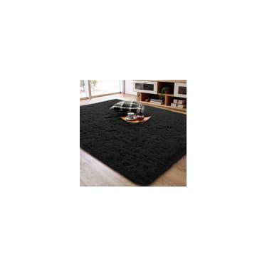 Imagem de Tapete Luxo Felpudo 1,00x1,50m Para Sala e Quarto(Preto)