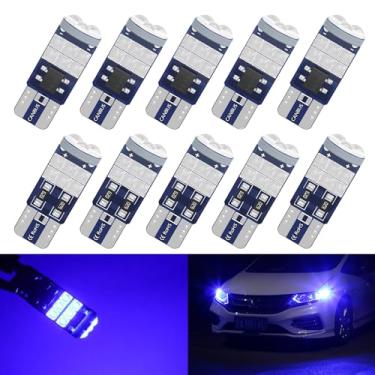 Imagem de GZRUICA Lâmpada LED 194 Canbus livre de erros 3030 Chipset 15-SMD T10 Wedge 168 192 W5W Lâmpadas de substituição para carro caminhão interior cúpula mapa porta marcador de placa de licença luzes azuis