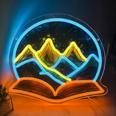 Imagem de Jesalah Placa neon de livro - trono de vidro LED neon - Luz noturna USB inspirada na ACOTAR para leitores, quarto e fãs de romances decoração de prateleira de livros (30 x 35 cm)
