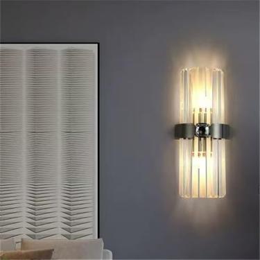 Imagem de Lâmpada De Parede LED Moderna De Cristal Luxo - Decoração De Arte Fashion Para Sala De Estar, Quarto, Villa, Hotel, Escadaria E Corredor (Estilo 26 B D20H45CM)