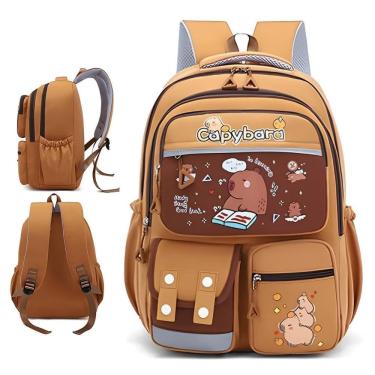 Imagem de Mochila Capivara Impermeável Escolar Grande Infantil Adulto
