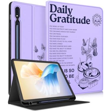 Imagem de Wazzasoft Capa para Samsung Galaxy Tab S9 Plus de 12,4 polegadas 2023 para mulheres e meninas com suporte para lápis, design fofo kawaii, moda, citações femininas, capa para tablet para adolescentes