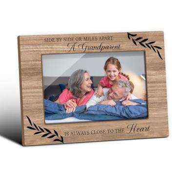 Imagem de Side By Side Or Miles Apart A Grandparent Is Always Close To The Heart, Grandparents Picture Frames, Grandkids, Tabletop Photo Frame For Grandparents Gifts From Grandson Granddaughter-11