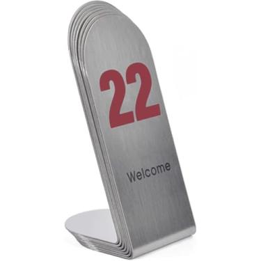 Imagem de Números De Restaurante Para Mesas, 1-50 51-100 Placas De Aço Inoxidável Molduras Para Cafés Bares Festas De Recepção De Casamento Decoração De Centro De, Black, 51-100 (5x5x12cm)