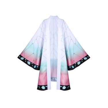 Imagem de WeizhaonanCos Kochou Shinobu Cosplay Costume Anime Kimetsu no Yaiba Cosplay Outfit Robe Cape Kimono