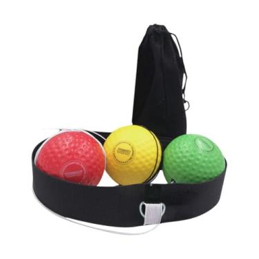 Imagem de Fancyes Ball Headband Punching React Balls Ball com Headband para mulheres e homens, 1 faixa de cabeça 3 bola