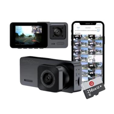 Imagem de Black Box GP Dual - Câmera Veicular, Wifi, Dupla (Frontal + Interna), Full HD (Cartão 256gb)