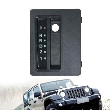 Imagem de Moldura indicadora de mudança de marchas de transmissão automática - Acabamento do câmbio de piso do console do painel automático, compatível com Jeep Wrangler TJ 1997-2006, substitui OEM # 06130553