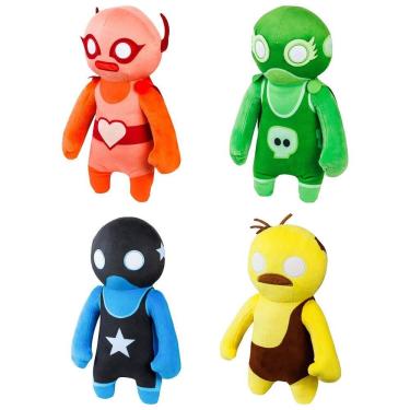 Imagem de Gang Beasts Wrestler Plush 4pk azul verde vermelho amarelo boneca