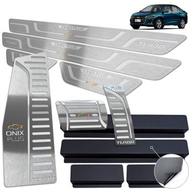 Imagem de Descanso Soleira Pedaleira Prata Onix Plus Turbo 2020