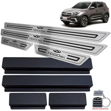 Imagem de Soleira de Porta Chery Tiggo 5X 2019 2020 Preto Baixo Relevo