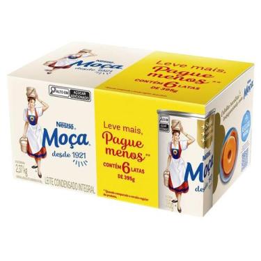 Imagem de Leite Condensado Nestlé Integral Moça 395g 6 Unidades