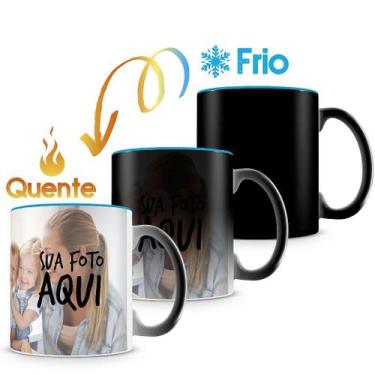 Imagem de Caneca Mágica Personalizada com Interior Azul - Do Seu Jeito - Amo Can