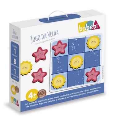 Imagem de Jogo Velha Tabuleiro Brinquedo Infantil Educativo Didático - Babebi